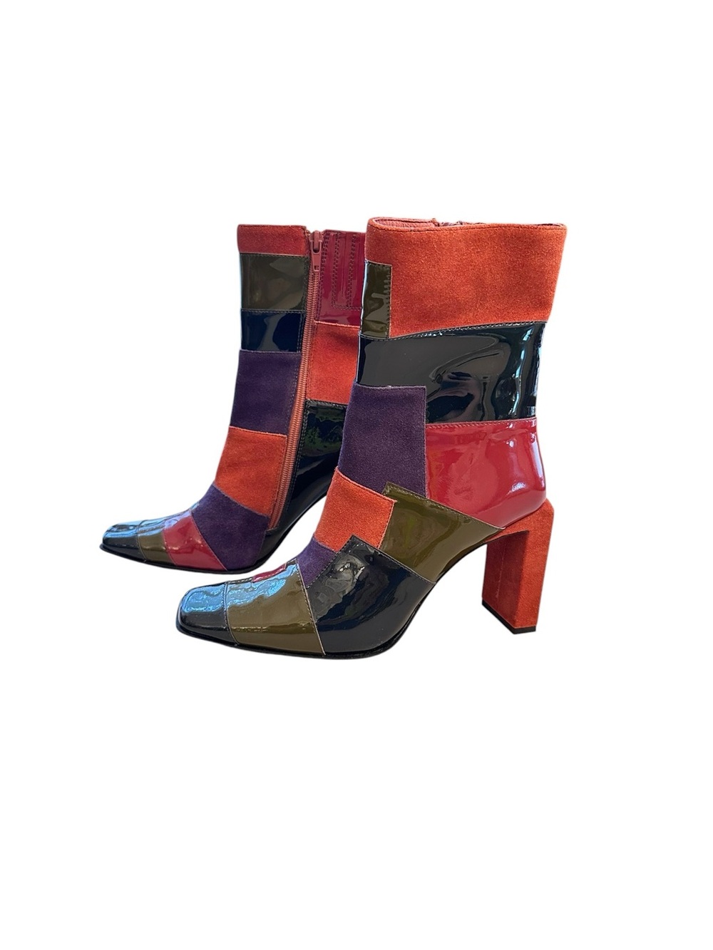 Jeffrey Campbell Anthropologie Lightspeed patchwork boots size 7 - Picture 3 of 11